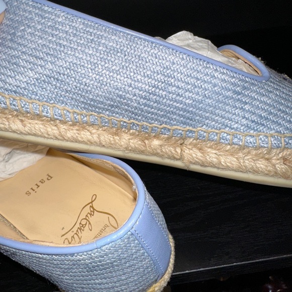 Authentic Christian Louboutin Women's Blue Nanou Orlato Donna Espadrilles - Picture 8 of 15
